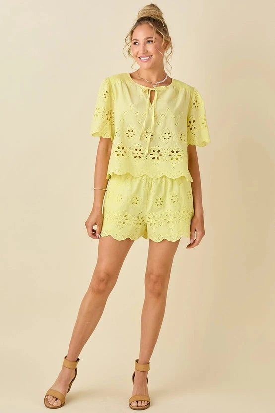 Lemon Drop Blouse Top Baby Pink