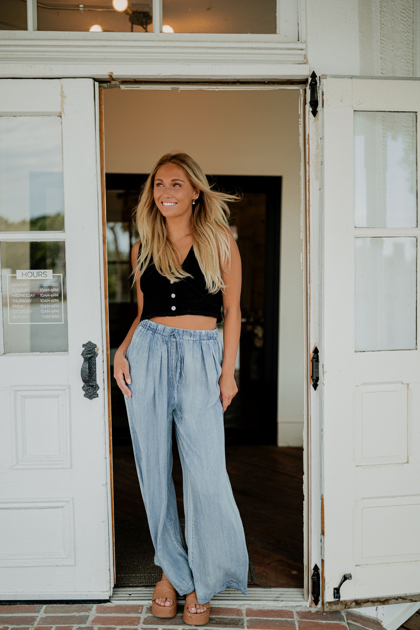 Charlotte Wide Leg Denim Pants