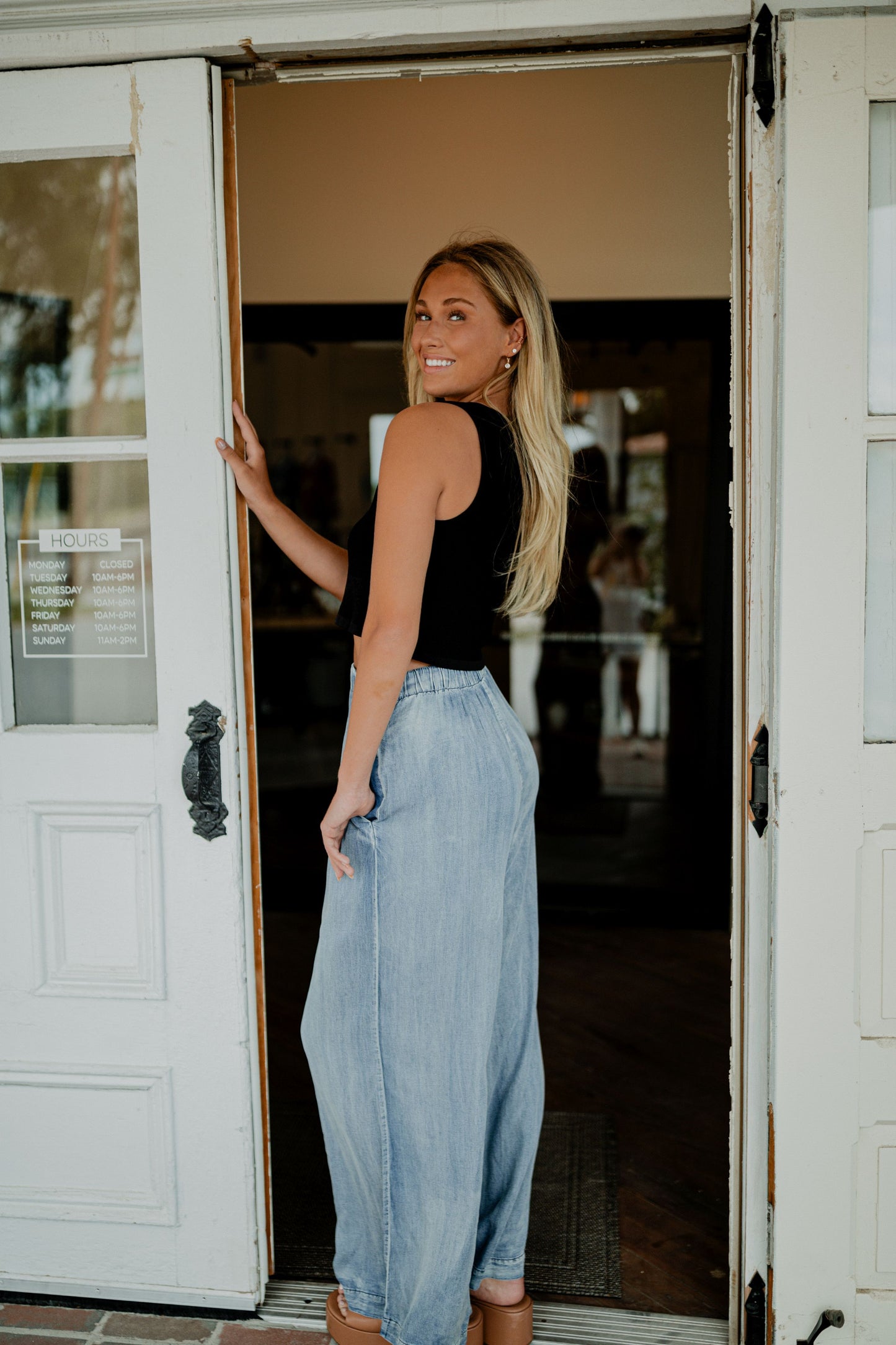 Charlotte Wide Leg Denim Pants