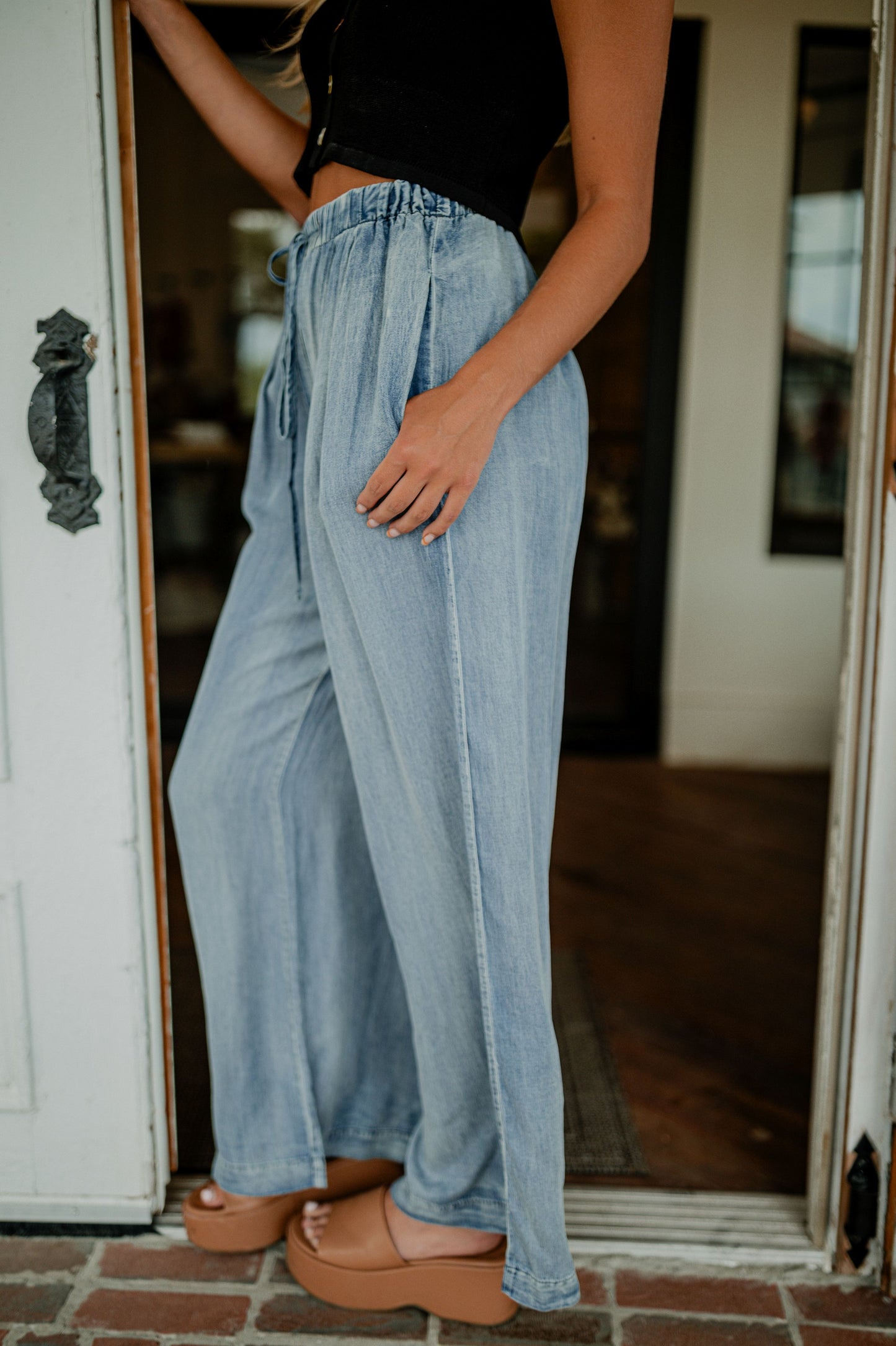 Charlotte Wide Leg Denim Pants