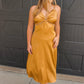 Amber Satin Midi Dress Dresses Rokoko Love 