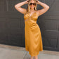 Amber Satin Midi Dress Dresses Rokoko Love 