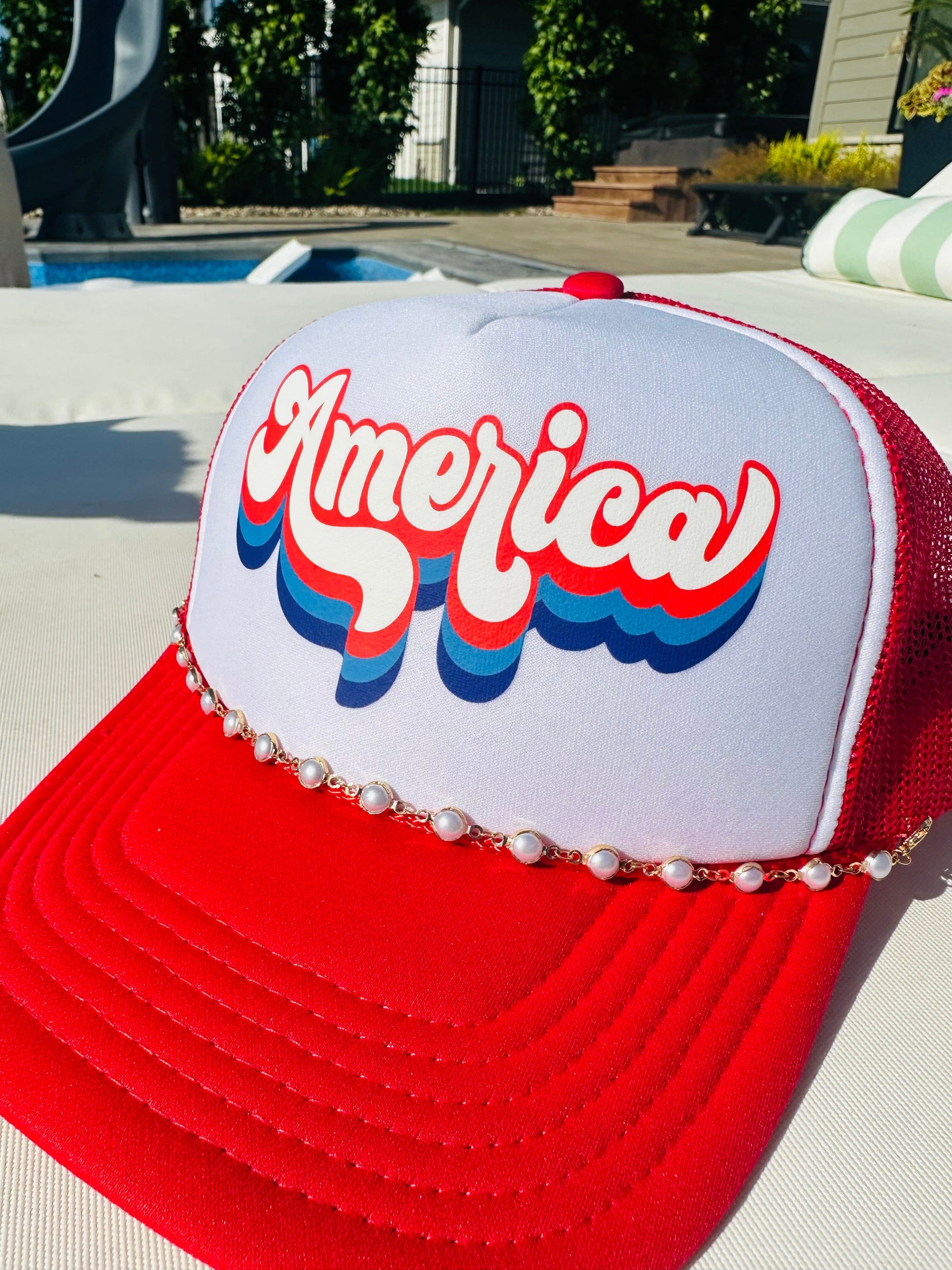 America Trucker Hat Hats Fray Clothing 