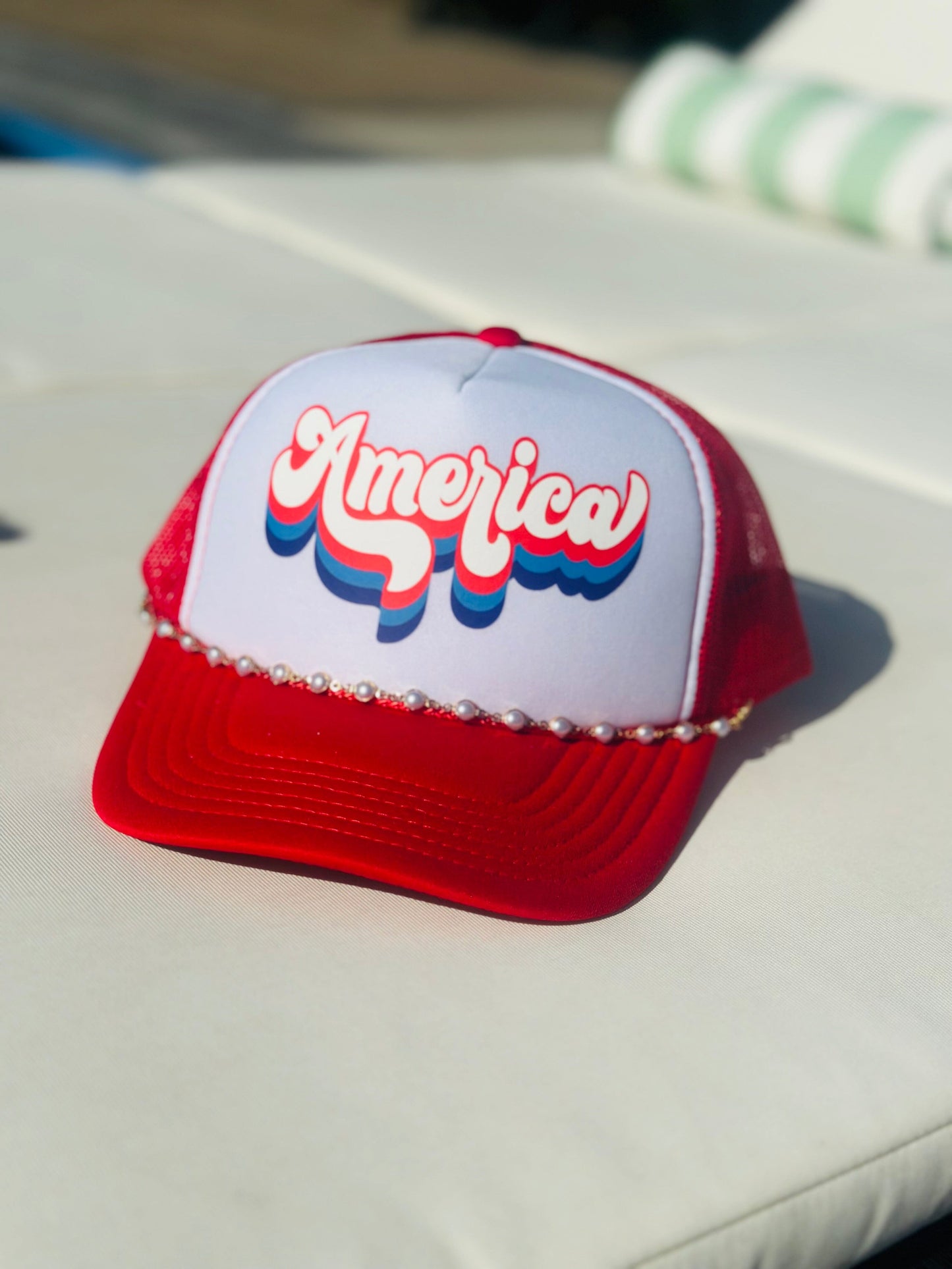 America Trucker Hat Hats Fray Clothing 