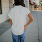 Ashley Cuffed Sleeve Button Down Top blu pepper 