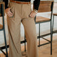 Baylee Straight Leg Trousers Pants ee: some Medium Coco 