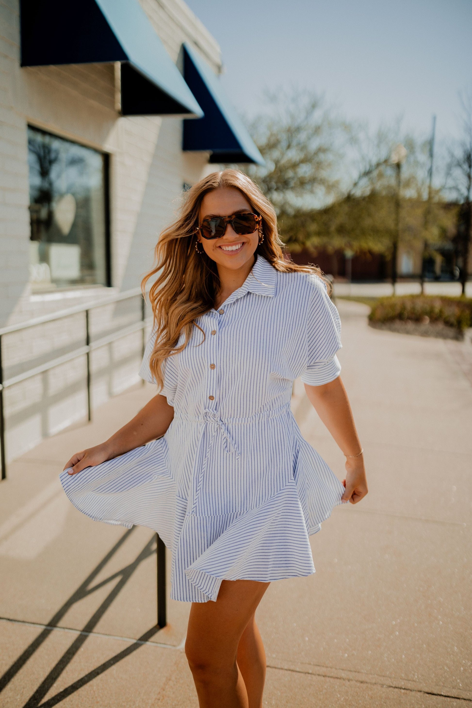 Bella Button Down Dress Dresses miou muse 