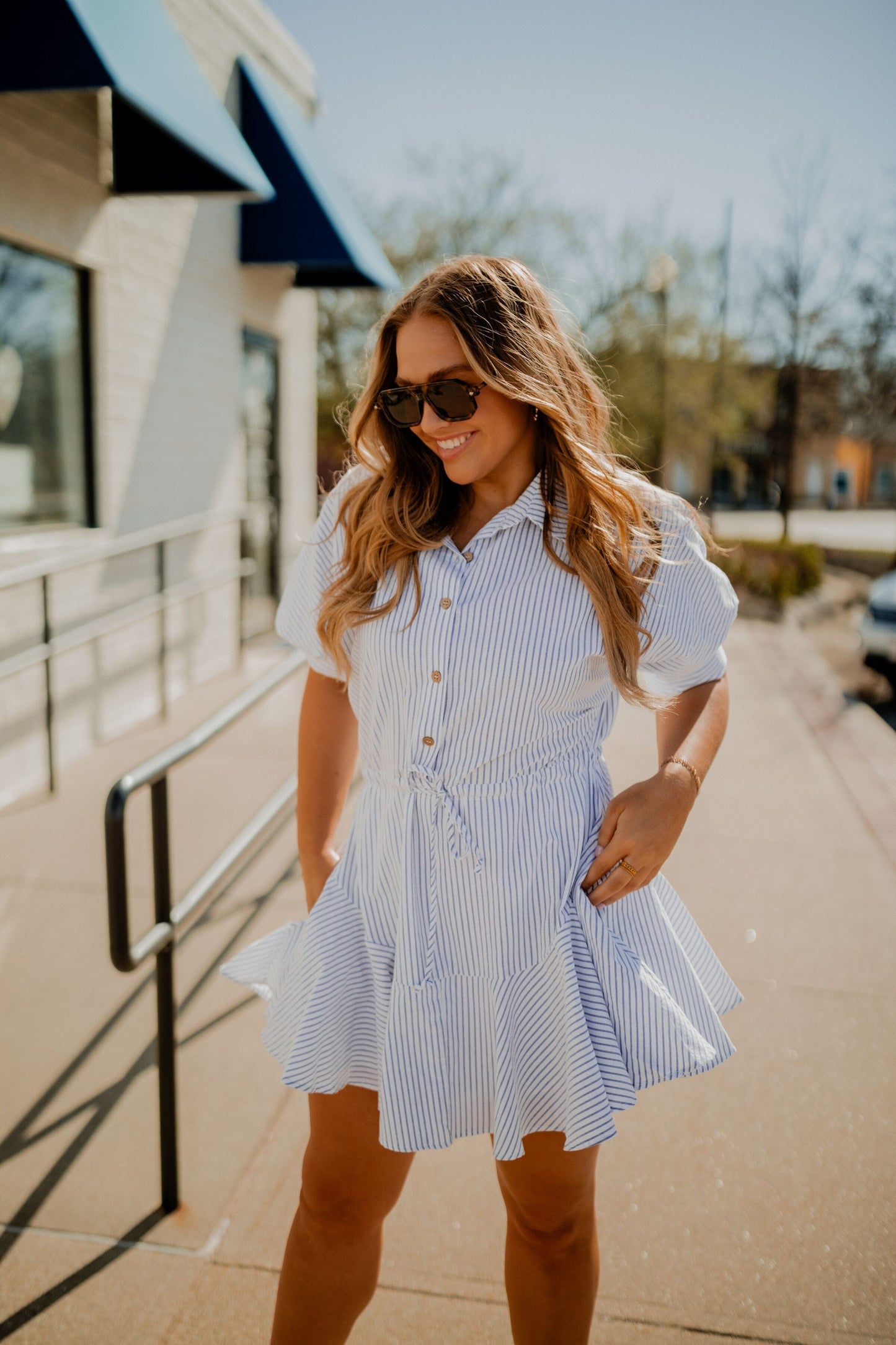 Bella Button Down Dress Dresses miou muse 