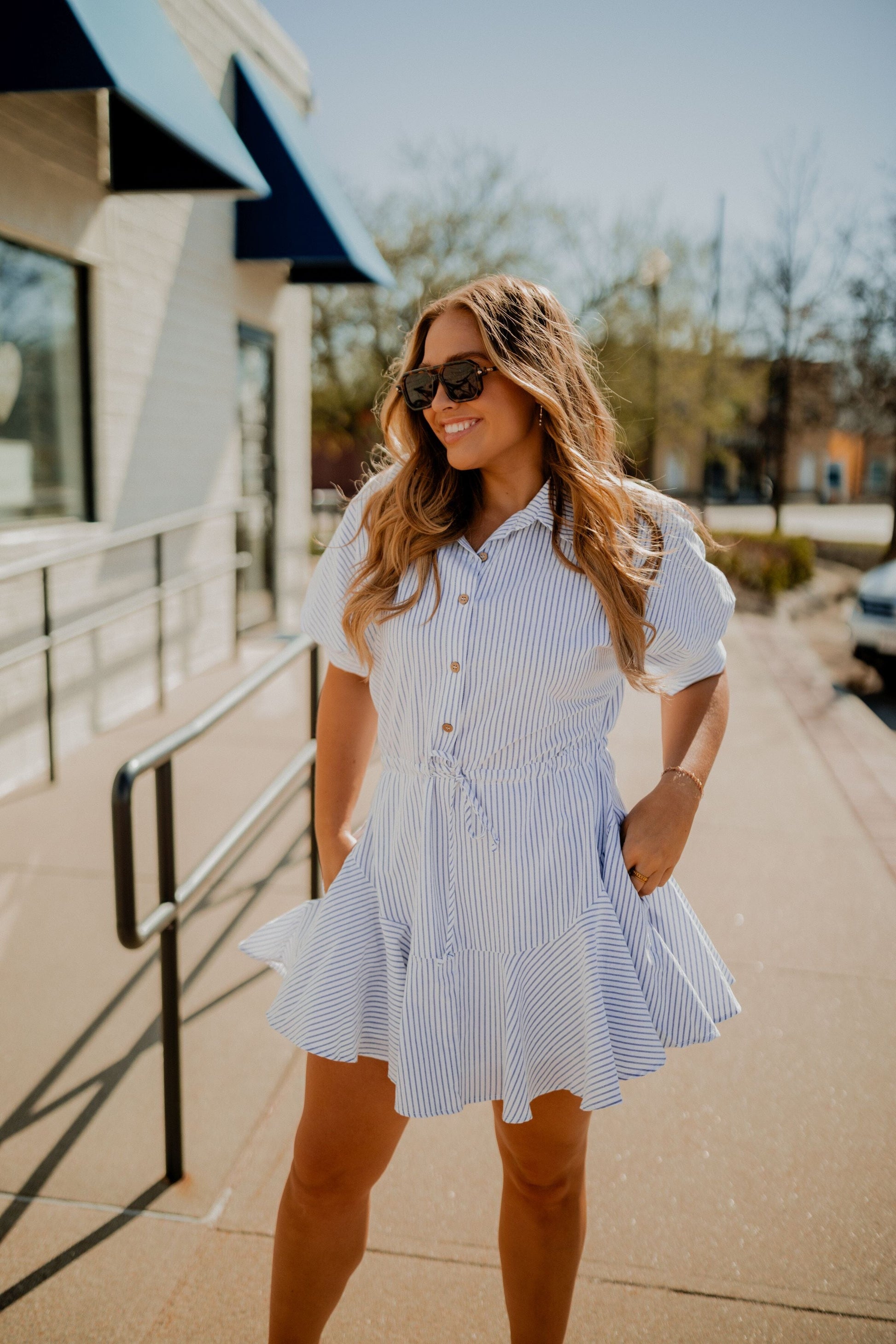 Bella Button Down Dress Dresses miou muse 