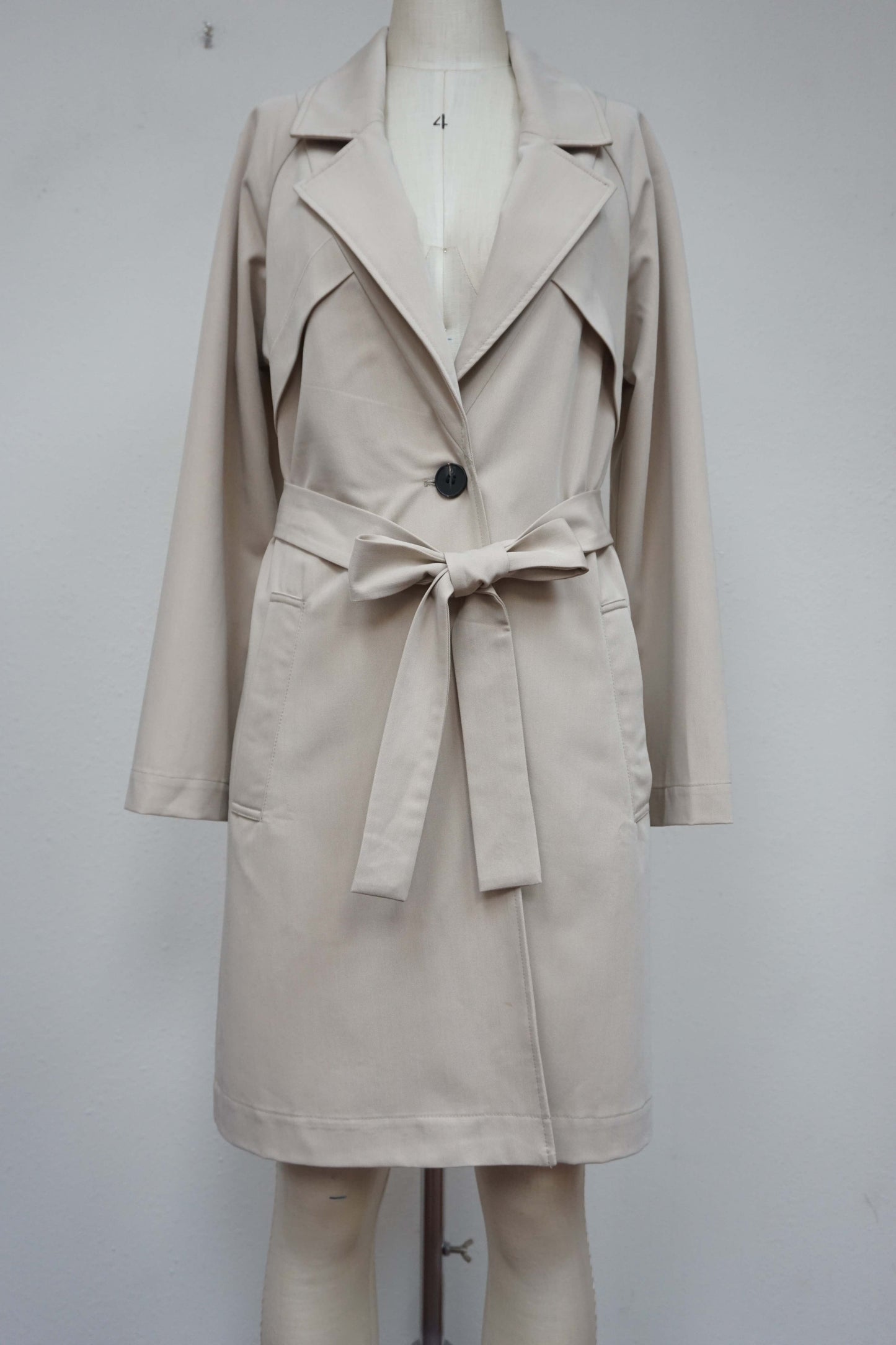 Belted Trench Coat Jacket hem and thread 