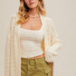 Camille Knit Cardigan Sweater hem and thread 