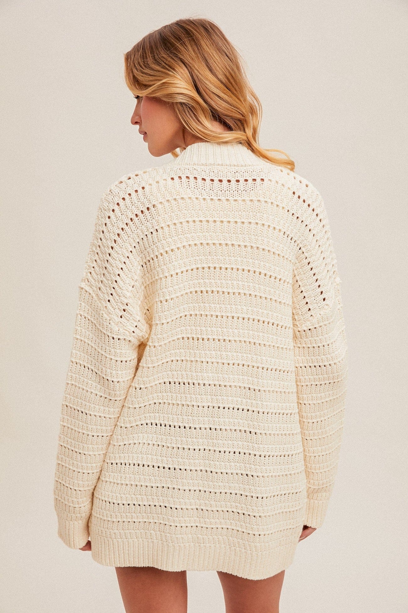 Camille Knit Cardigan Sweater hem and thread 