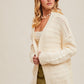 Camille Knit Cardigan Sweater hem and thread 