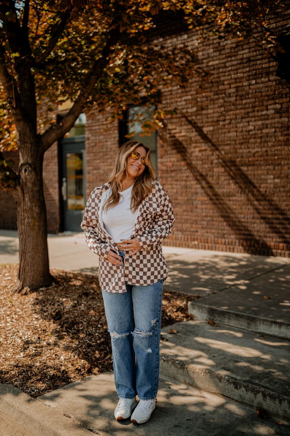 Camryn Checkered Shacket Jacket Baevly 