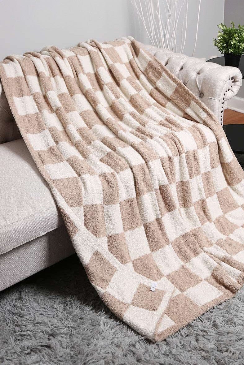 Checkered Luxury Throw Blanket Blanket Fashion City 