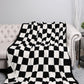 Checkered Luxury Throw Blanket Blanket Fashion City Black 