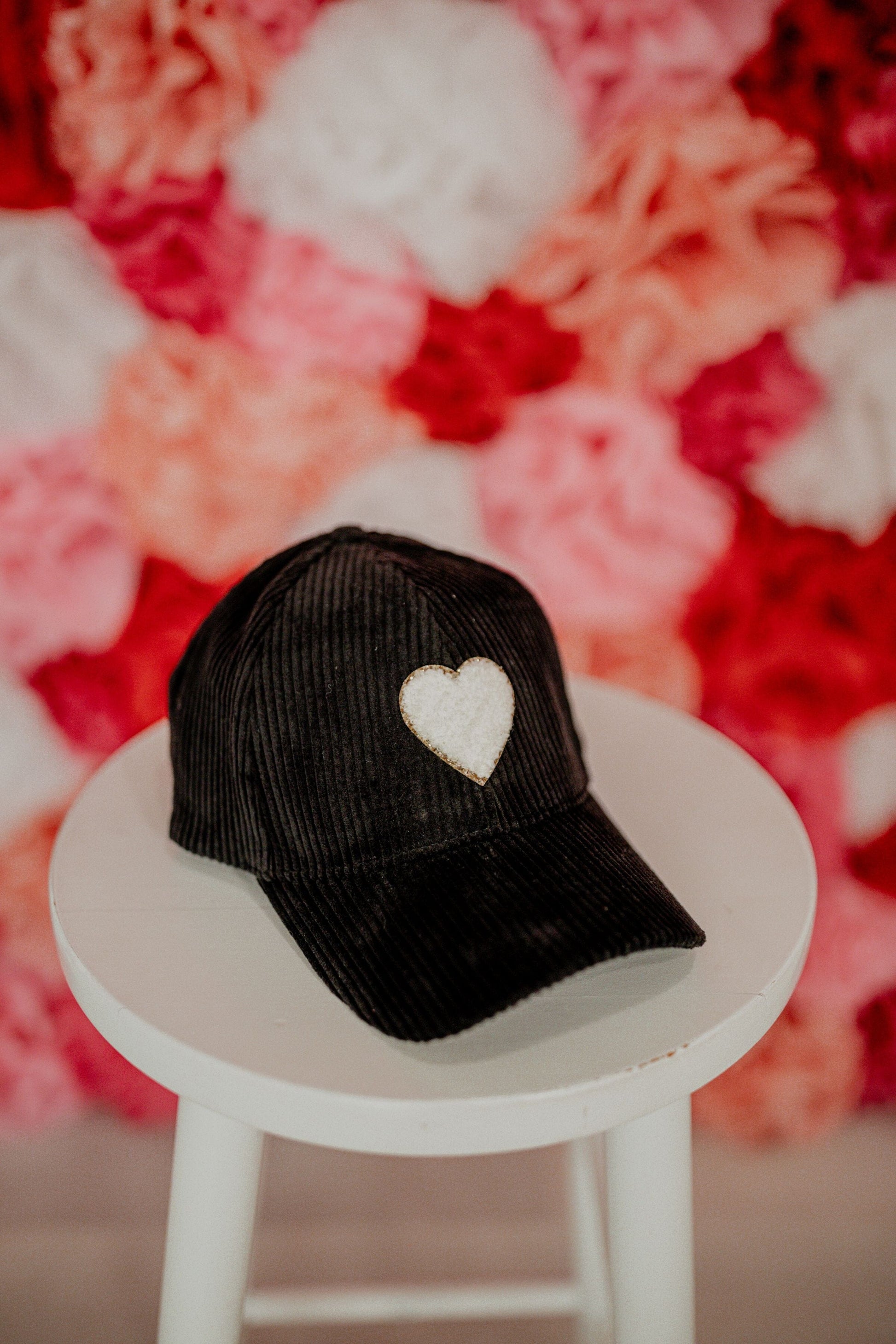 Chenille Heart Corduroy Hat Hats Fashion City 