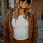 Cocoa Brown Zip Up Hoodie Sweatshirt Mono B 