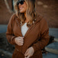 Cocoa Brown Zip Up Hoodie Sweatshirt Mono B 