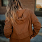 Cocoa Brown Zip Up Hoodie Sweatshirt Mono B 