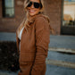 Cocoa Brown Zip Up Hoodie Sweatshirt Mono B 