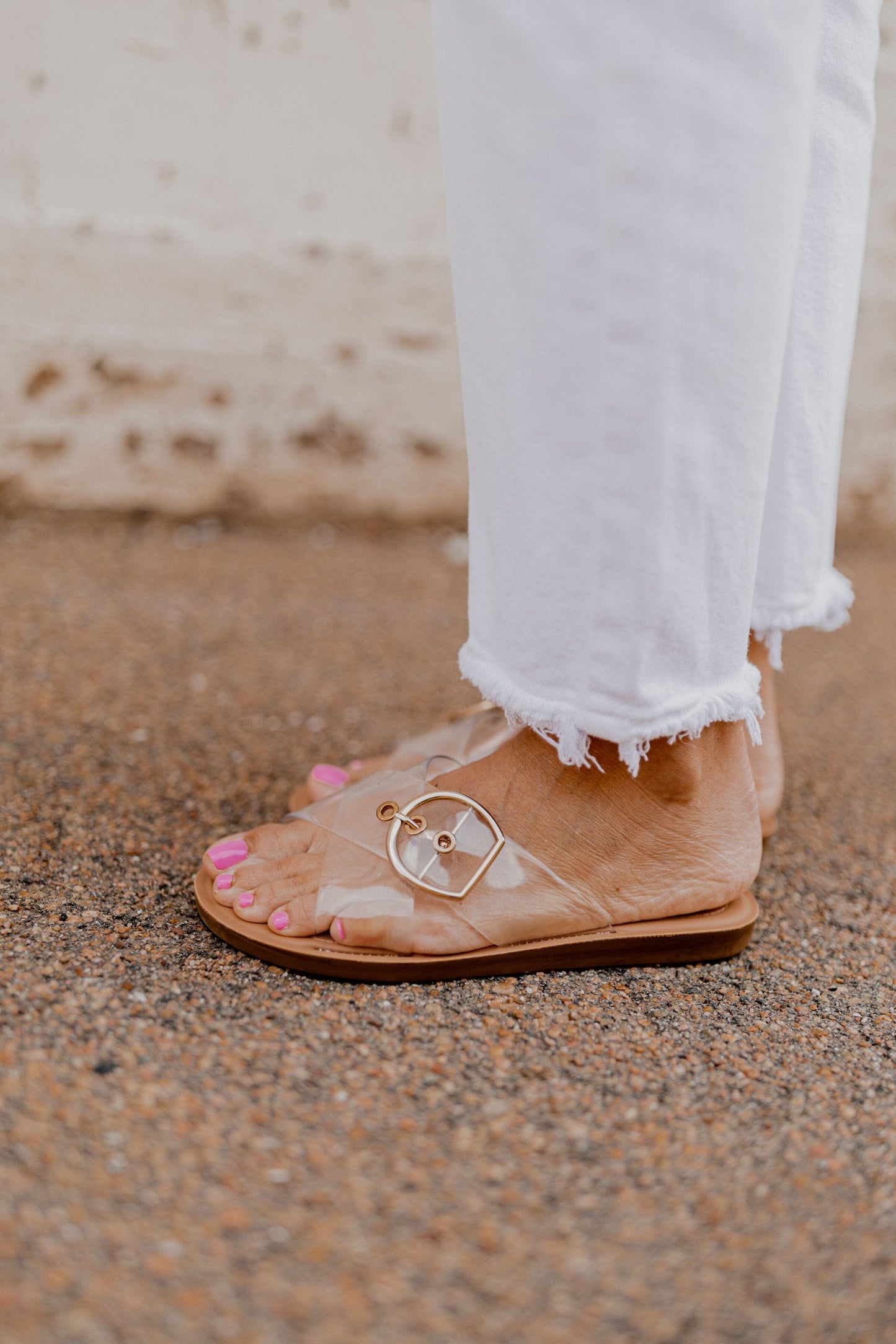 Daisy Clear Buckle Strap Sandals shoe soda 