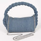 Denim Braided Handle Bag purse Fashion City 