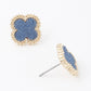 Denim Clover Earrings Earrings Fashion City 