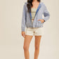 Emery Denim Bomber Jacket hem and thread 