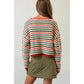 Enough Said Multi-color Striped Sweater Sweater Hyfve 