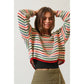 Enough Said Multi-color Striped Sweater Sweater Hyfve 