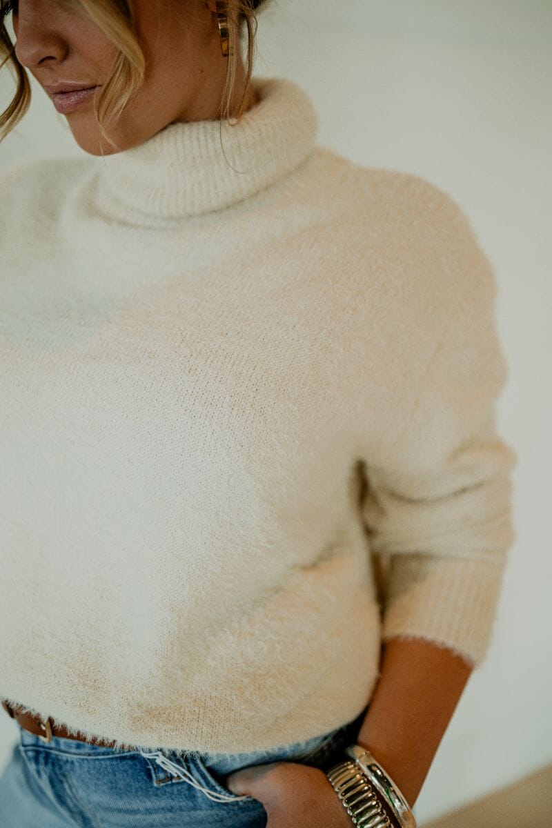 Fuzzy Turtleneck Sweater Sweater &merci 