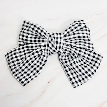 Gingham Bow Hair Accessories Ellison and Young Black 