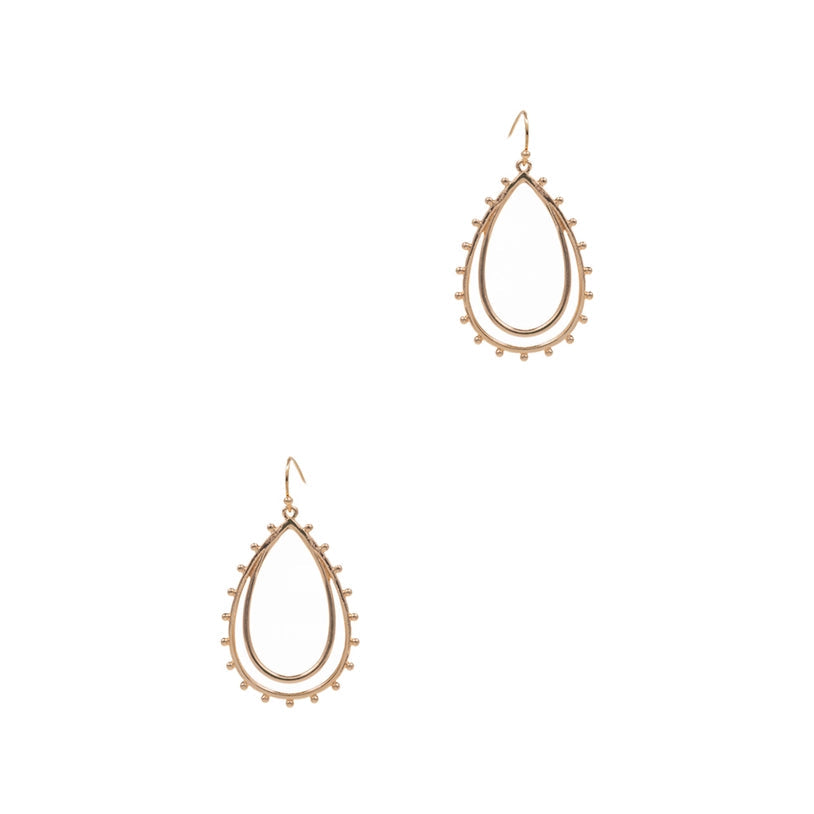 Gold Tear Drop Earrings Earrings Fashion City 