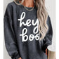 Hey Boo Corded Sweatshirt Sweatshirt PartyEight 