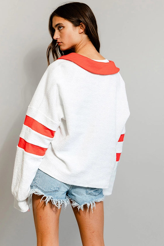 Jenni Collared Sweatshirt Top bucketlist 