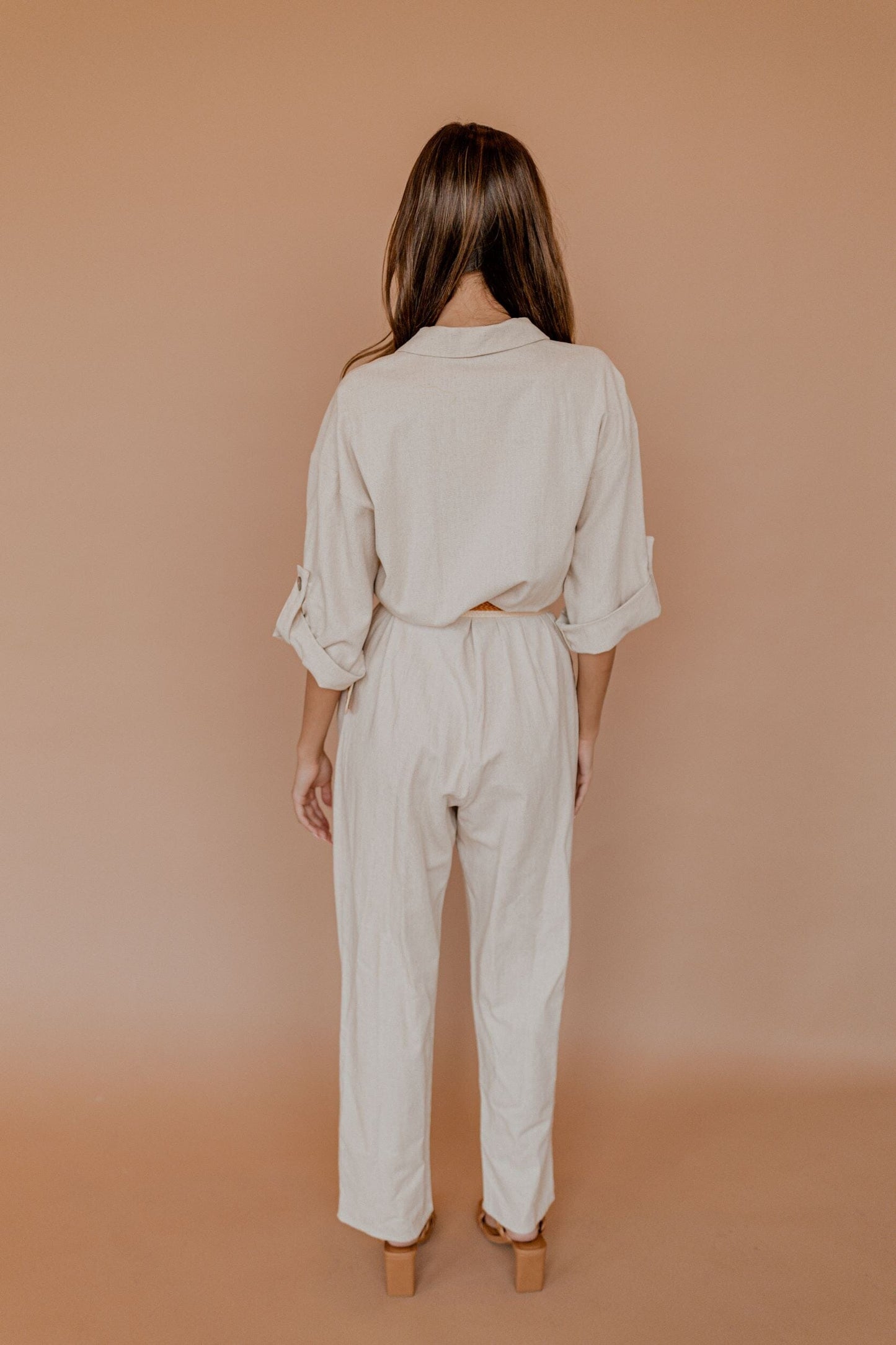 Josie Linen Jumpsuit Pants Fray Clothing 