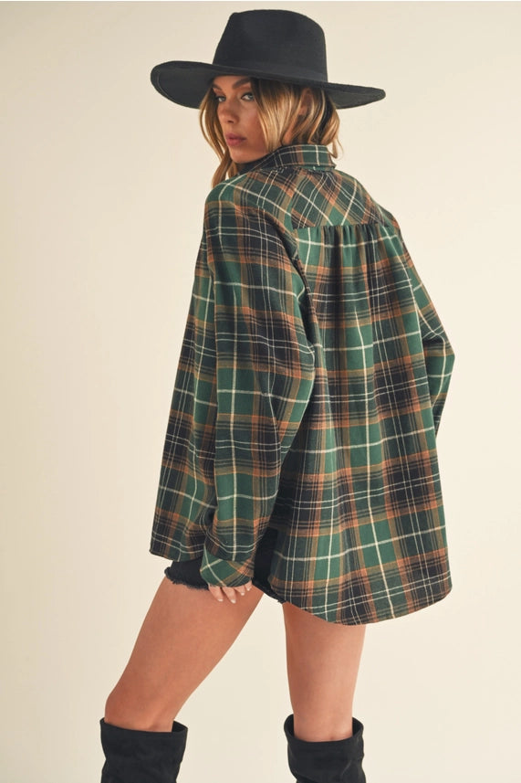 Katie Flannel Shirt Top Aemi & Co 