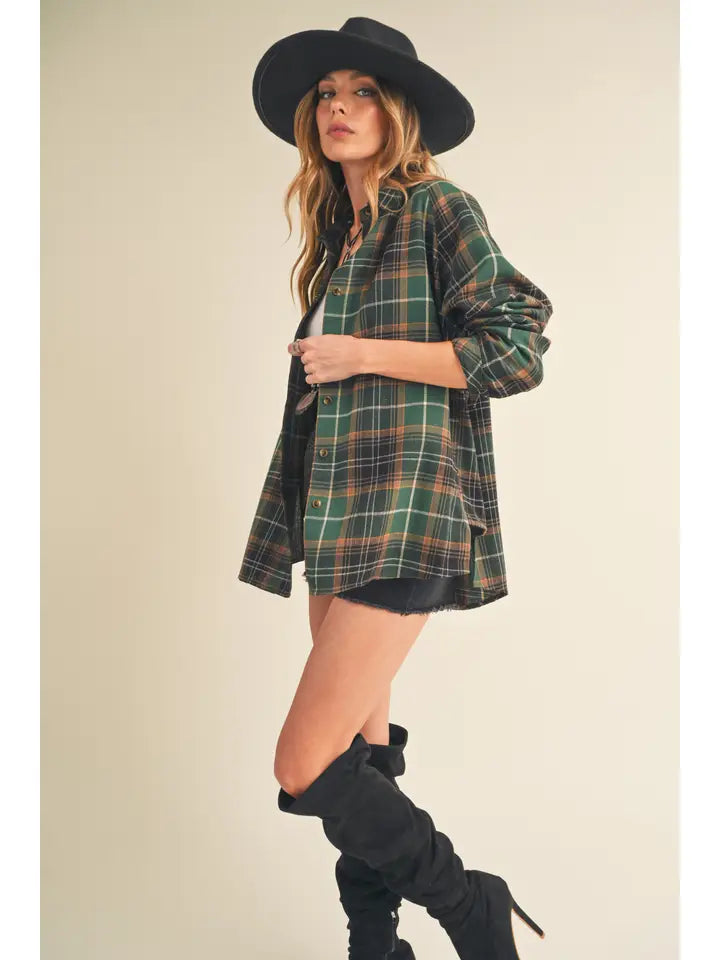 Katie Flannel Shirt Top Aemi & Co 