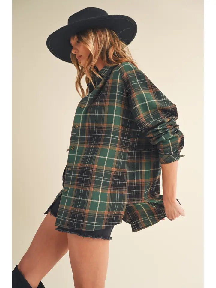 Katie Flannel Shirt Top Aemi & Co 