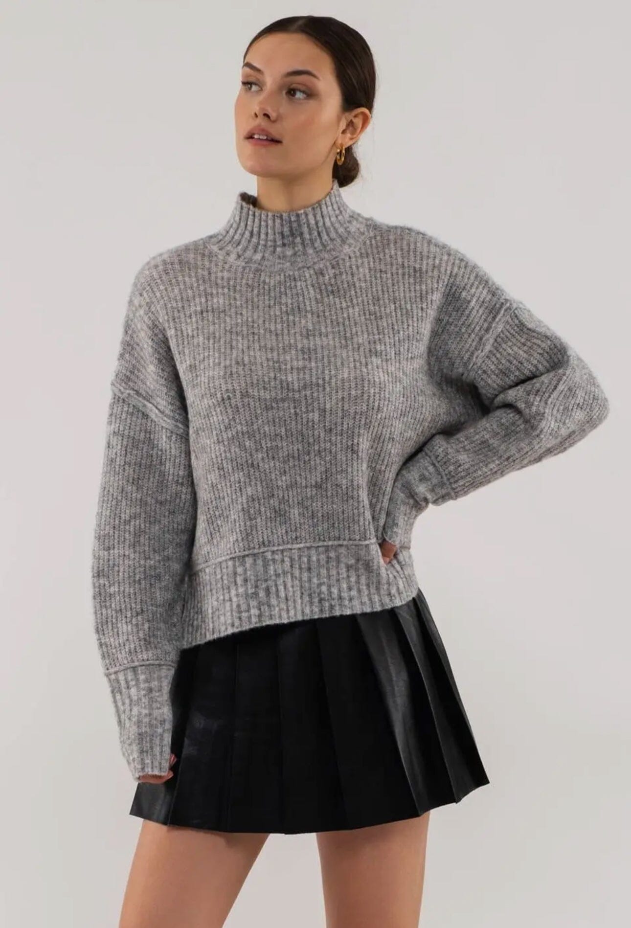 Keepin It Cozy Knit Sweater Sweater the workshop 