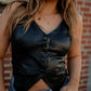 Kelsea Leather Vest Top Tic Toc 