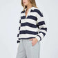 Larchmont Book Club Rugby Polo Sweatshirt blu pepper 