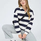 Larchmont Book Club Rugby Polo Sweatshirt blu pepper 