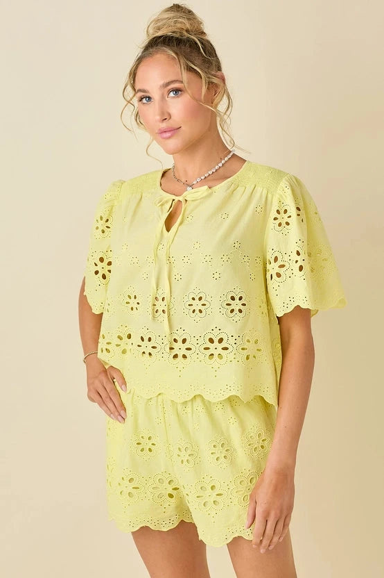 Lemon Drop Blouse Top Baby Pink 