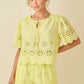 Lemon Drop Blouse Top Baby Pink 