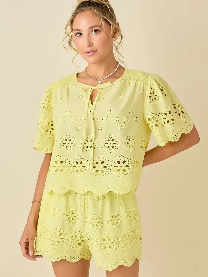 Lemon Drop Blouse Top Baby Pink 
