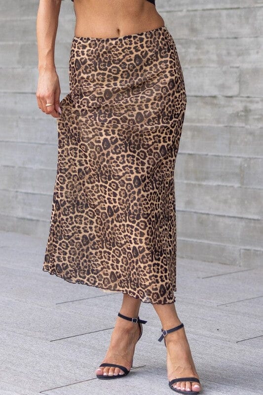 Leopard Midi Skirt skirt Verte 