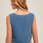 Lila V-Neck Sweater Vest Top hem and thread 