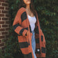 Lilo Striped Cardigan Sweater Verte 